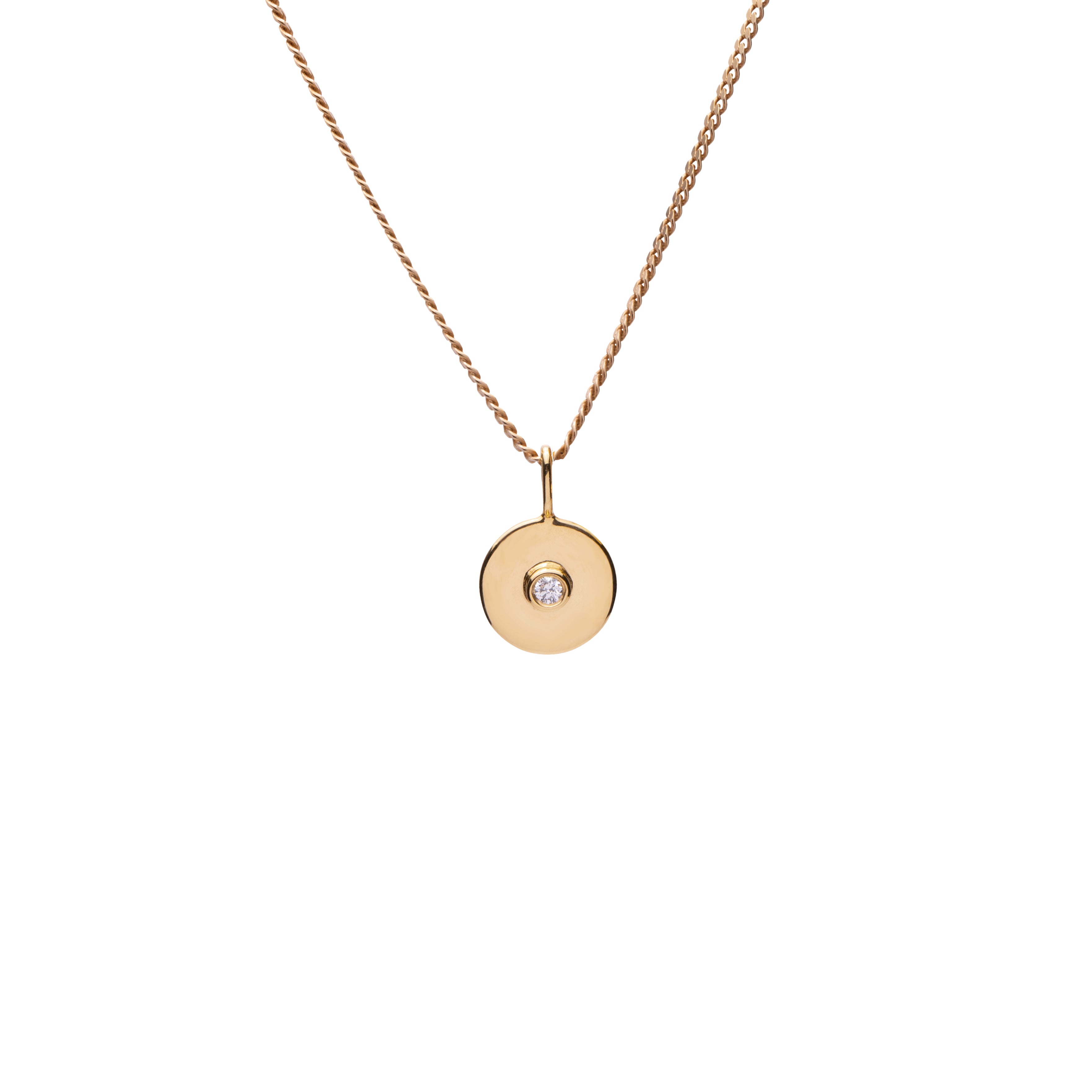 14K Semi Sapphire Pendant Necklace